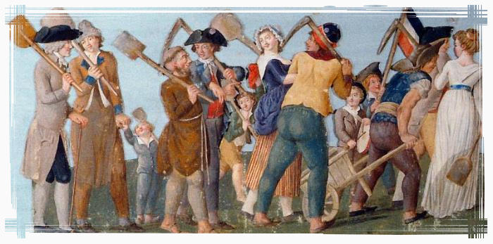préparation fête de la fédération en juillet 1790
