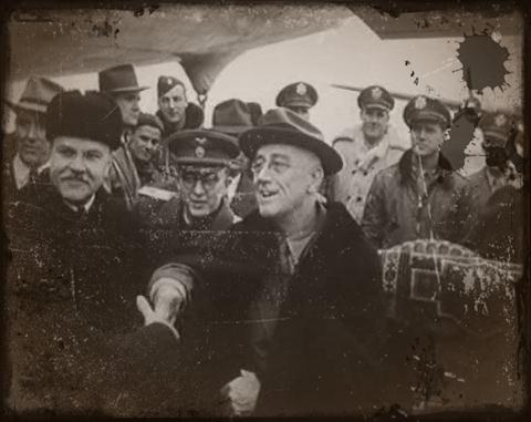 arrivee de Roosevelt à Yalta