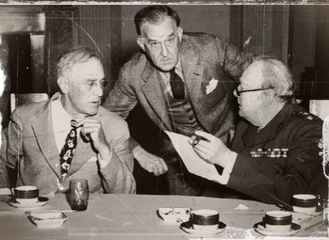 desaccords entre Churchill et Roosevelt à la conference de Yalta