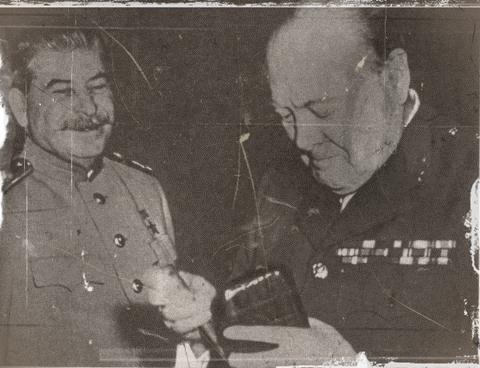 Churchill et Staline à Yalta