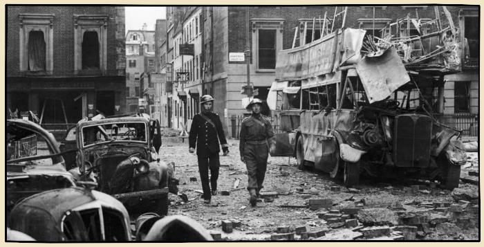 Bombardement de Londres pendant la deuxième guerre mondiale