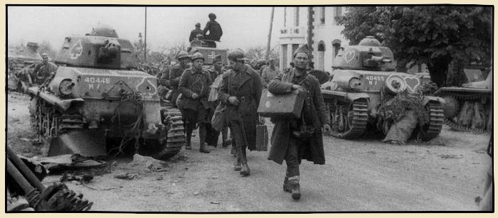 combattants français prisonniers pendant la bataille de France de 1940