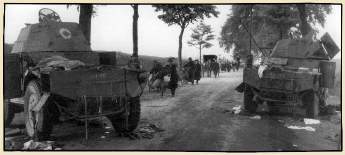 L'exode sur les routes de France en 1940 pendant la deuxième guerre mondiale