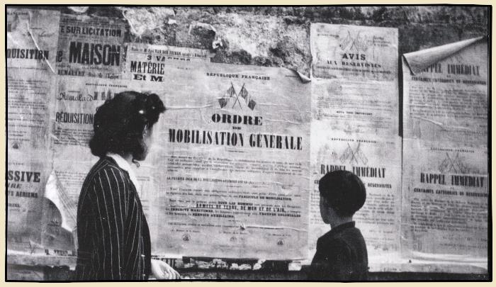 mobilisation générale en septembre 1939