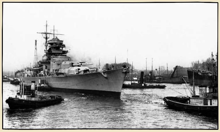 L'apparition du Tirpitz au début de 1942