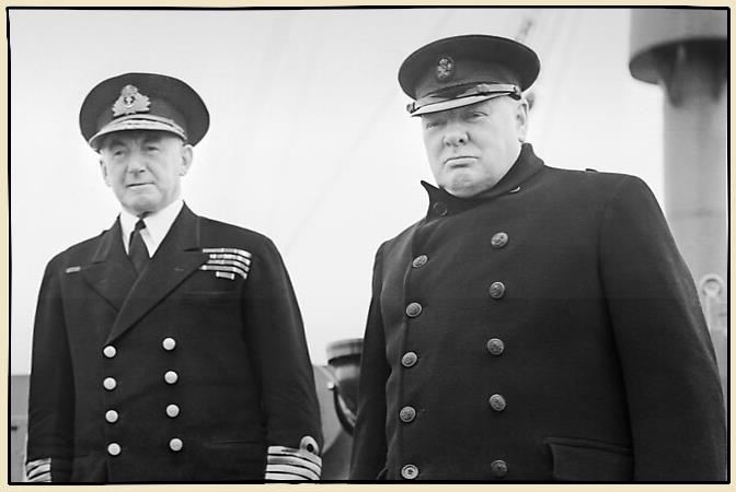 Amiral Pound et Churchill