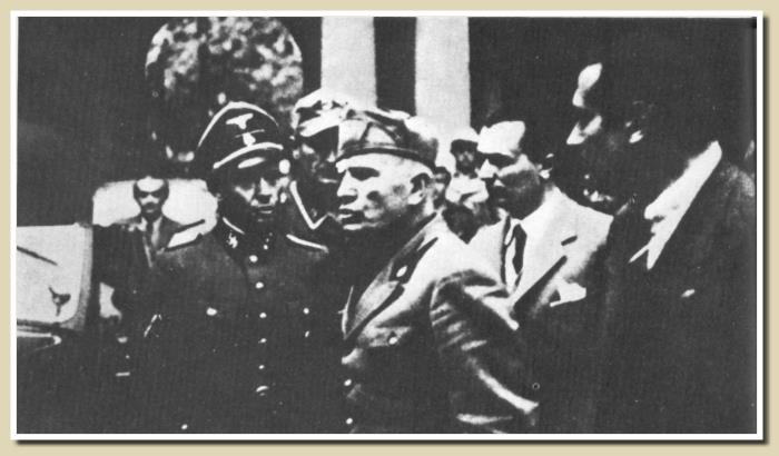 La fuite de Mussolini en 1945