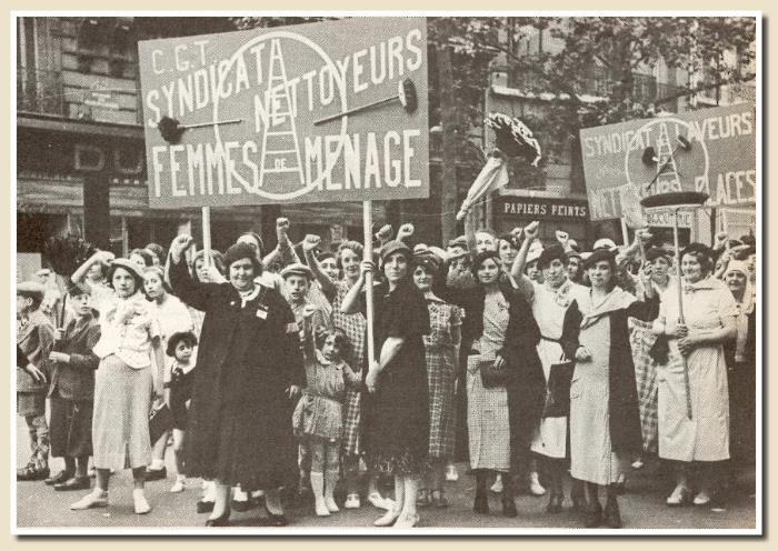 Les défilés populaires le 14 juillet 1936
