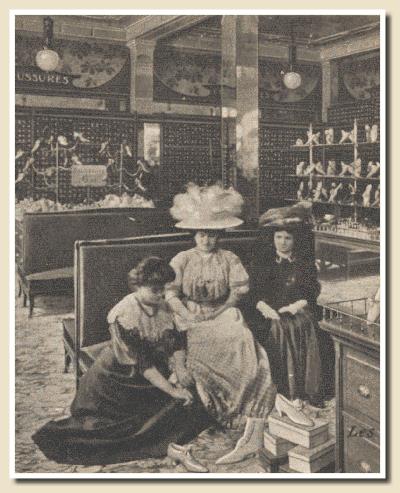 vendeuse dans les Grands Magasins en 1900
