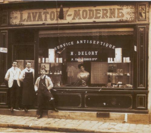 salon de coiffure en 1900