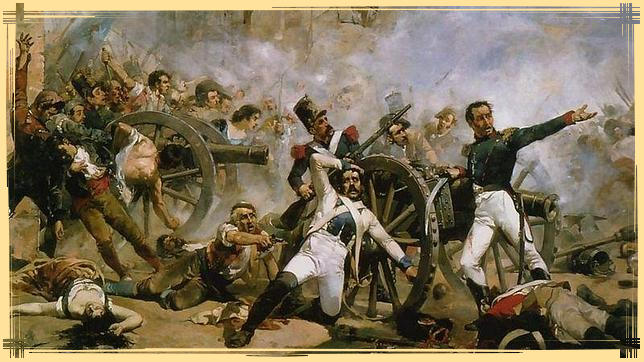 Daoïz et Velarde pendant la révolte de Madrid en mai 1808