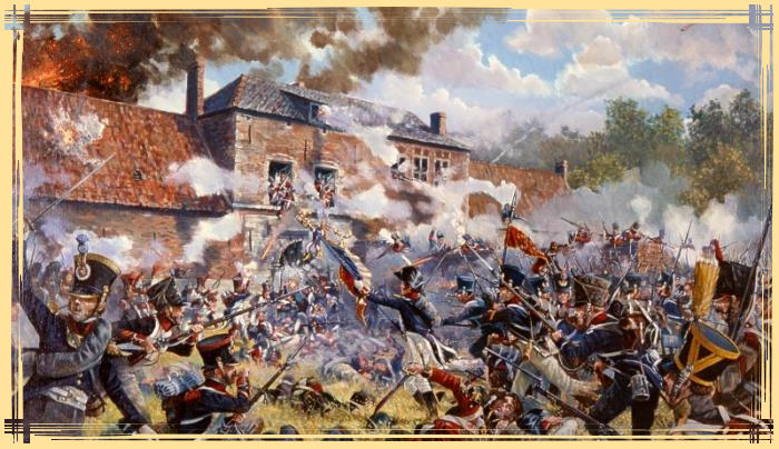 Hougoumont pendant la bataille de Waterloo
