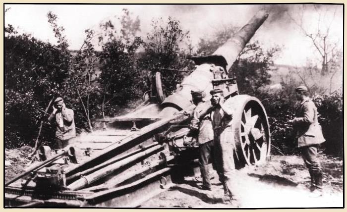 canons allemands à la bataille de Verdun