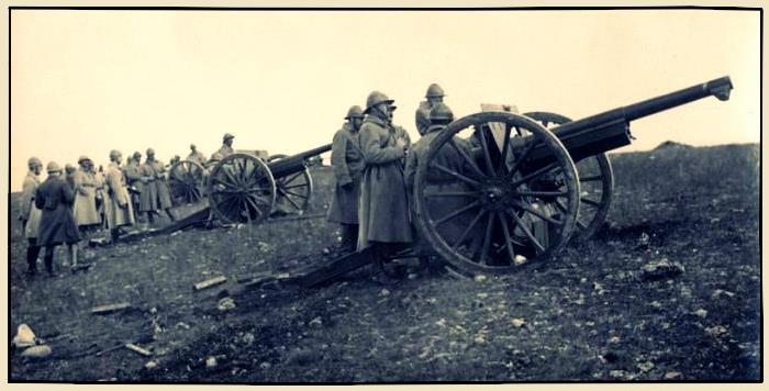 canons français à la bataille de Verdun