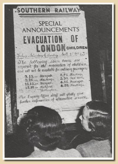 Deux millions d'enfants évacués pendant la bataille d'Angleterre