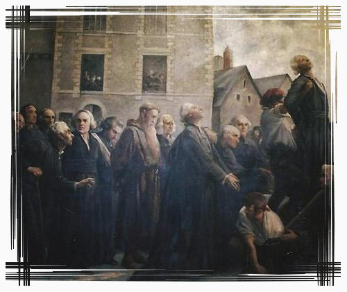 prêtres à la guillotine en 1794