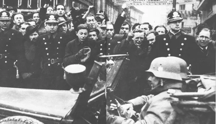 Entrée des Allemands à Prague après les accords de Munich