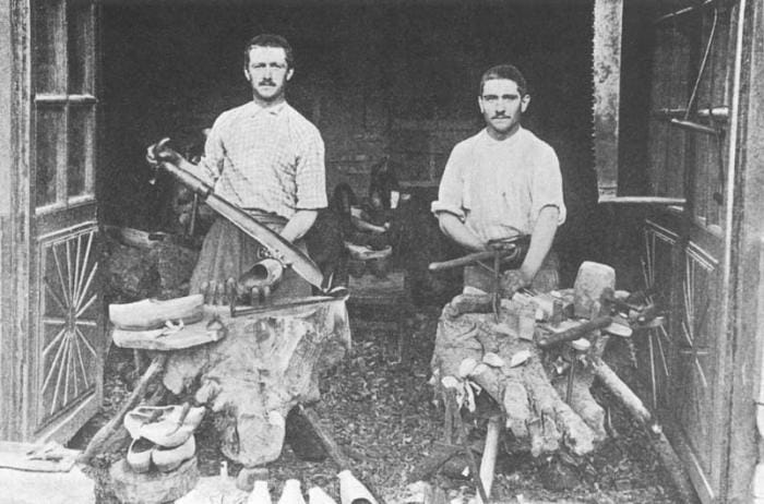 Le sabotier en 1900