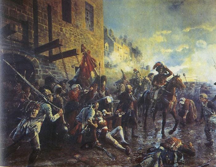 La bataille de Granville pendant la virée de Granville
