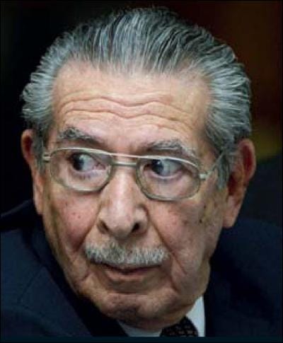 Au procès de l'ex-dictateur Efrain Rios Montt en mars 2013