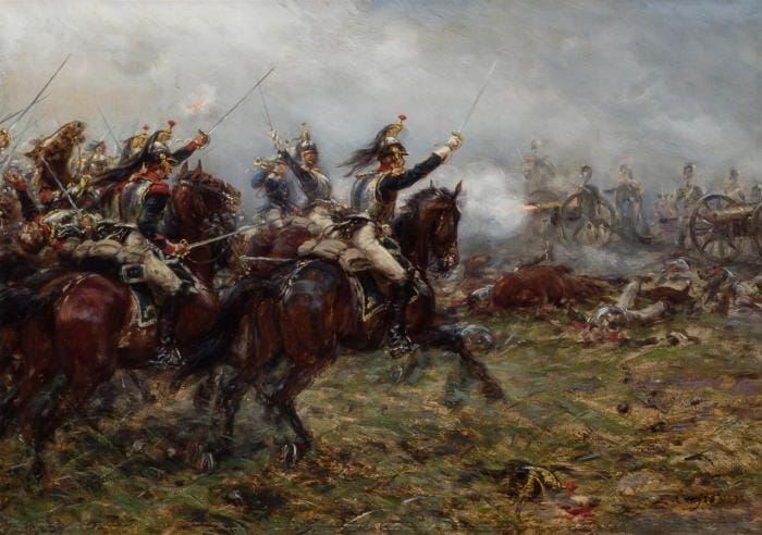 Les escadrons succèdent aux escadrons à Waterloo
