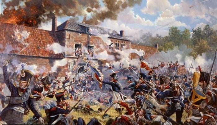 A l'assaut de la ferme d'Hougoumont à Waterloo