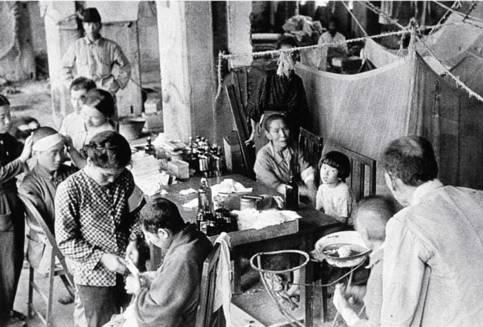 Un hôpital à Hiroshima en 1945