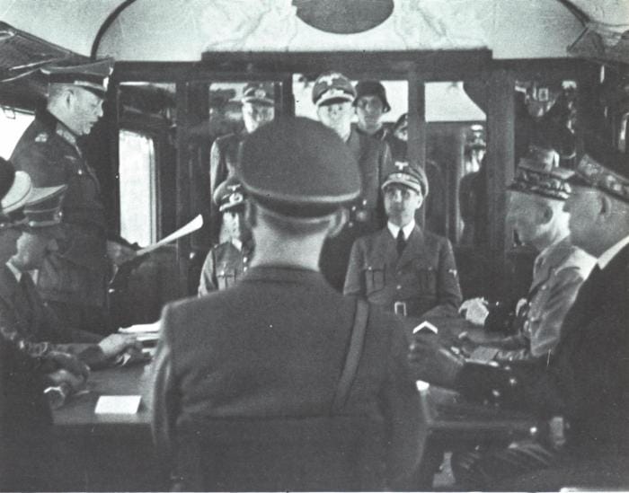 Capitulation française à Rethondes le 22 juin 1940