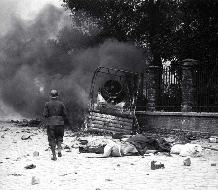 La ville de Dunkerque encerclée en 1940