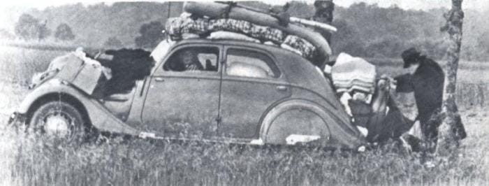 Sur les routes de l'exode en 1940