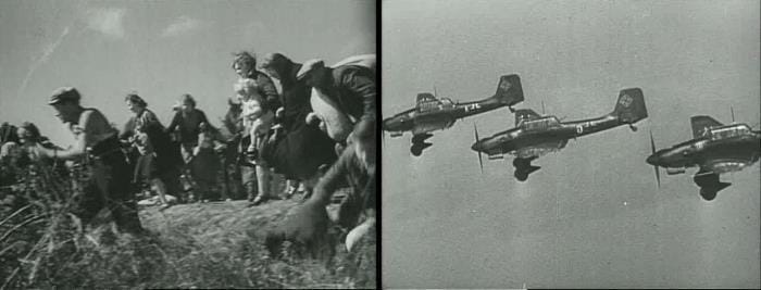 Les vautours à croix gammée en 1940 pendant l'exode