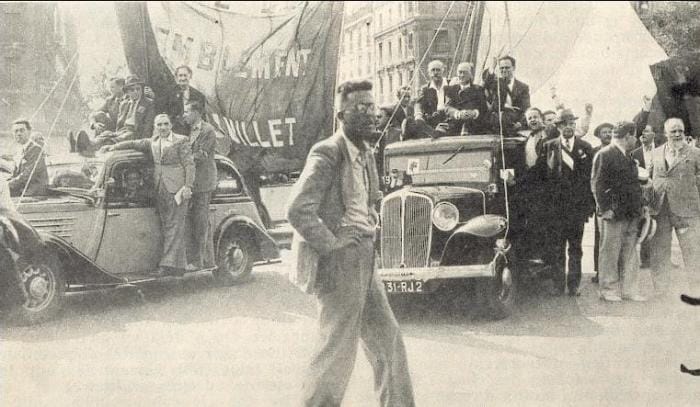 Le picnic de la place de la Bastille le 14 juillet 1936