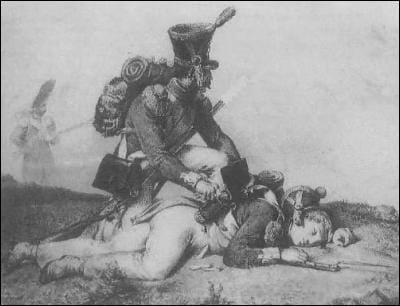 Les grognards morts fouillés et dépouillés